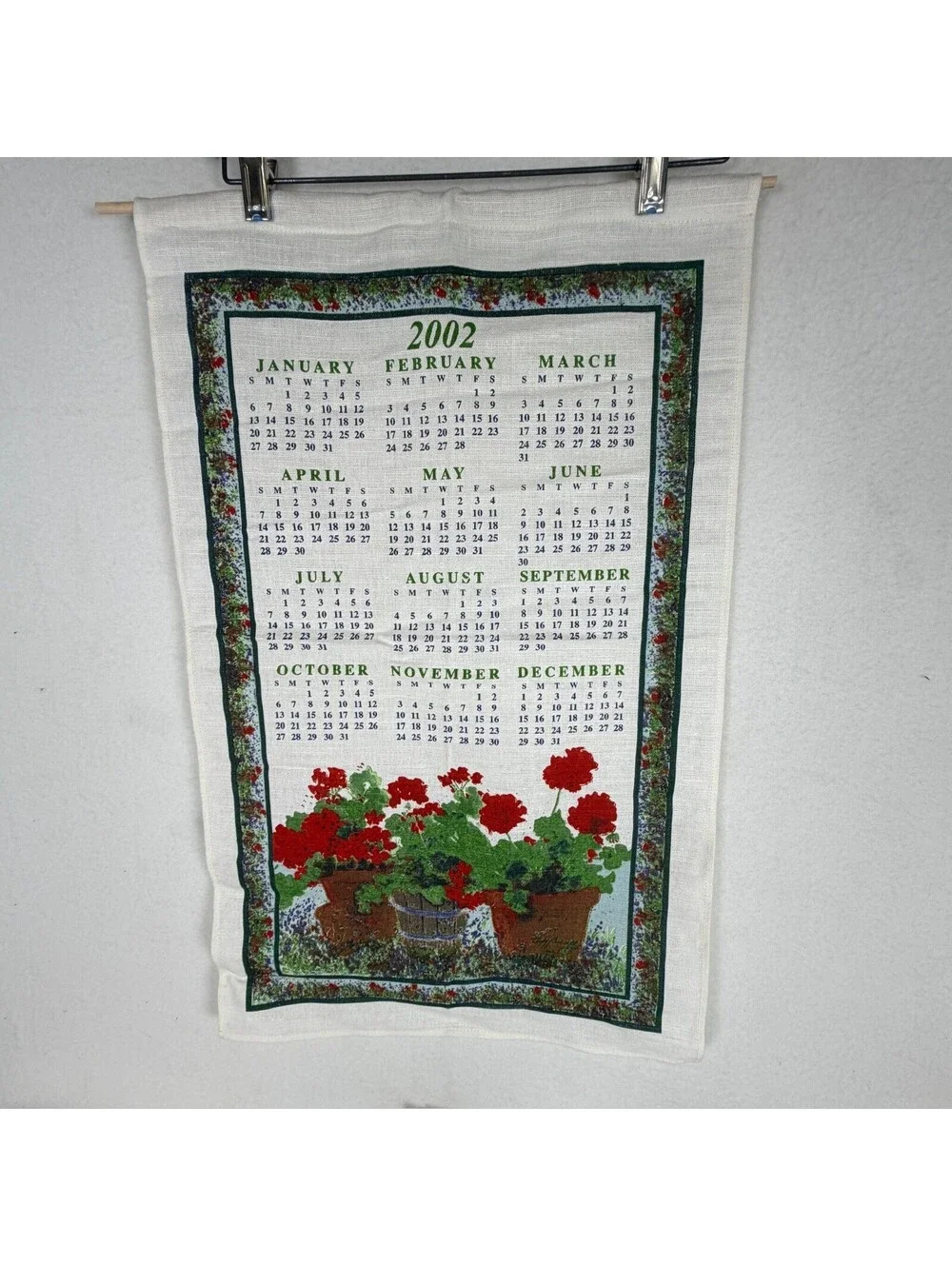 Lot of 18 Vintage Kay Dee Designs Linen Calendar Tea Towels 1980-2002 Collectibl